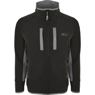 Drake Waterfowl Men's Windproof Tech Jacket, Black/Charcoal, X-Large