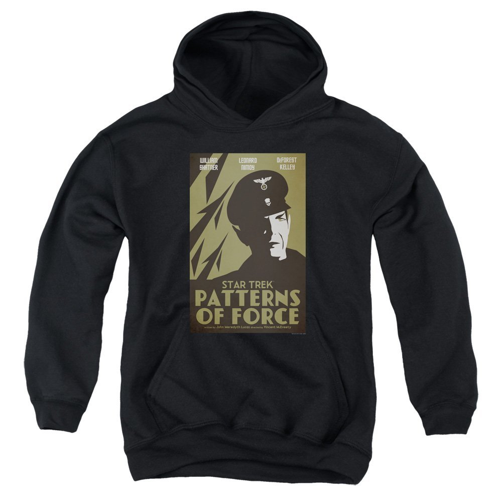 Star Trek TOS Episode 50 Unisex Youth Pull-Over Hoodie for Boys and Girls, X-Large Black