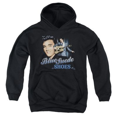 Elvis Presley Blue Suede Shoes Unisex Youth Pull-Over Hoodie for Boys and Girls, Small