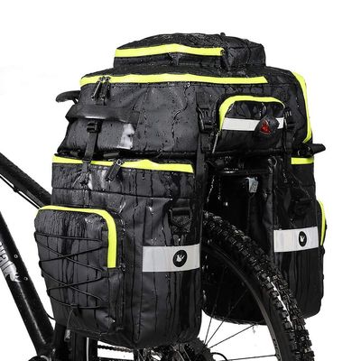Rhinowalk Bike Bag Bike Pannier Bag Set, for Bicycle Cargo Rack Saddle Bag Shoulder Bag Laptop Pannier Rack Bicycle Bag Professional Cycling Accessories 3 in 1-Green