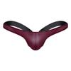 JEATHA Men's Sheer Mesh Bugle Pouch Panties Low Rise G- String Thong Bikini Briefs Jockstrap Underwear Wine Red X-Large view 1