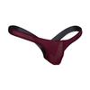 JEATHA Men's Sheer Mesh Bugle Pouch Panties Low Rise G- String Thong Bikini Briefs Jockstrap Underwear Wine Red X-Large view 2