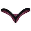 JEATHA Men's Sheer Mesh Bugle Pouch Panties Low Rise G- String Thong Bikini Briefs Jockstrap Underwear Wine Red X-Large view 3