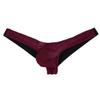 JEATHA Men's Sheer Mesh Bugle Pouch Panties Low Rise G- String Thong Bikini Briefs Jockstrap Underwear Wine Red X-Large view 4