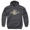 Pink Floyd Welcome to The Machine Unisex Youth Pull-Over Hoodie for Boys and Girls, Large Charcoal view 1