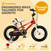 RoyalBaby Boys Girls Kids Bike 12 Inch BMX Freestyle 2 Hand Brakes Bicycles with Training Wheels Child Bicycle Red view 3