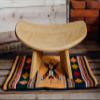 BLUECONY Meditation Bench IKUKO Original, Portable Version with Bag, Locally Handmade Yoga Exercise Wooden Kneeling Ergonomic Seiza Seat - Natural, Low Height (6" or 16 cm) view 2
