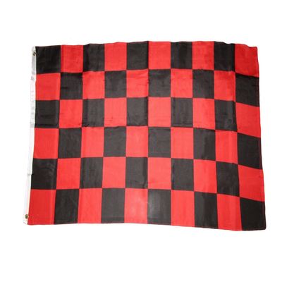 American Wholesale 3x5 Advertising Checkered Checker Black Red Polyester Flag 3'x5' Banner