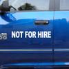 Minglewood Trading Set of 2 Not for Hire Vinyl Stickers - DOT Truck Labels - Die Cut Decals 2.5h x 18.25w inches - Sky Blue view 2