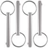 4 Pack Quick Release Pins, Diameter 5/16"(8mm), Usable Length: 2-1/4"(57mm), Full 316 Stainless Steel, Bimini Top Pin, Marine Hardware, All Parts are Made of 316 Stainless Steel view 1