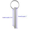4 Pack Quick Release Pins, Diameter 5/16"(8mm), Usable Length: 2-1/4"(57mm), Full 316 Stainless Steel, Bimini Top Pin, Marine Hardware, All Parts are Made of 316 Stainless Steel view 2
