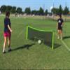 Soccer Innovations Soccer Skills Tennis Net, Green, 3'x10' view 3