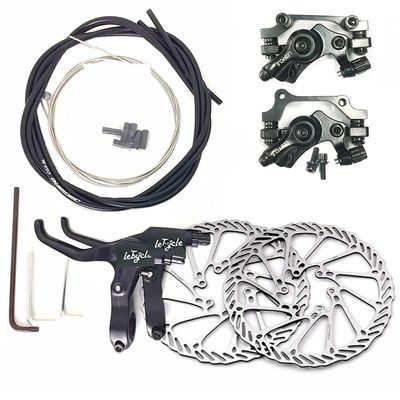 Mountain Bike Disk Brake Set G3/ HS1 Bicycle Disc Brake Kit Front and Rear 160mm Caliper Rotor with Bolts and Cable (G3 A Disc Brake Set)