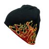 COUVER Flame Fire Design Cuffless Beanie Hat Ski Beanie Hat - Red Wall view 1