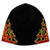 COUVER Flame Fire Design Cuffless Beanie Hat Ski Beanie Hat - Red Wall view 3