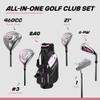 Precise AMG Complete Womens Golf Clubs Set, Includes Driver, Fairway, Hybrid, 6-PW Irons, Putter, Stand Bag, 3 H/C's, Golf Clubs Women Right Handed, Regular & Petite Sizes view 2