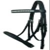 CHALLENGER Cob English Black All-Purpose Trail Pleasure Leather Bridle Reins 805EB04BK-C view 2