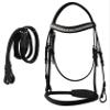 CHALLENGER Cob English Black All-Purpose Trail Pleasure Leather Bridle Reins 805EB04BK-C view 4
