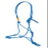 Downunder Horsemanship Rope Halter (Blue, Average) view 1