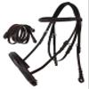 CHALLENGER Cob English Brown All-Purpose Trail Pleasure Leather Bridle Reins 805EB02BR-C view 1