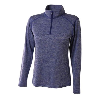 Ladies 2XL Royal Space Dye 1/4 Zip