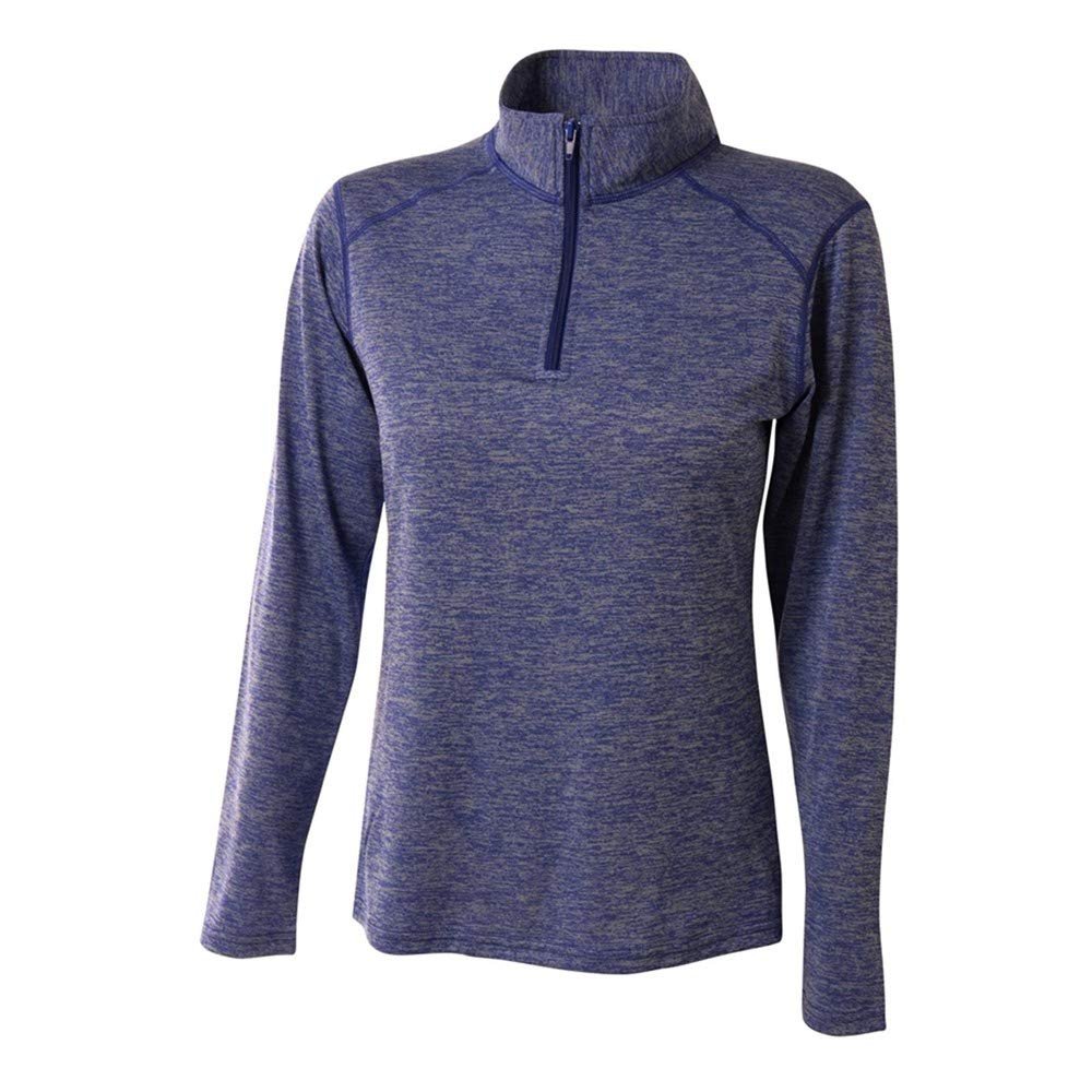 Ladies 2XL Royal Space Dye 1/4 Zip