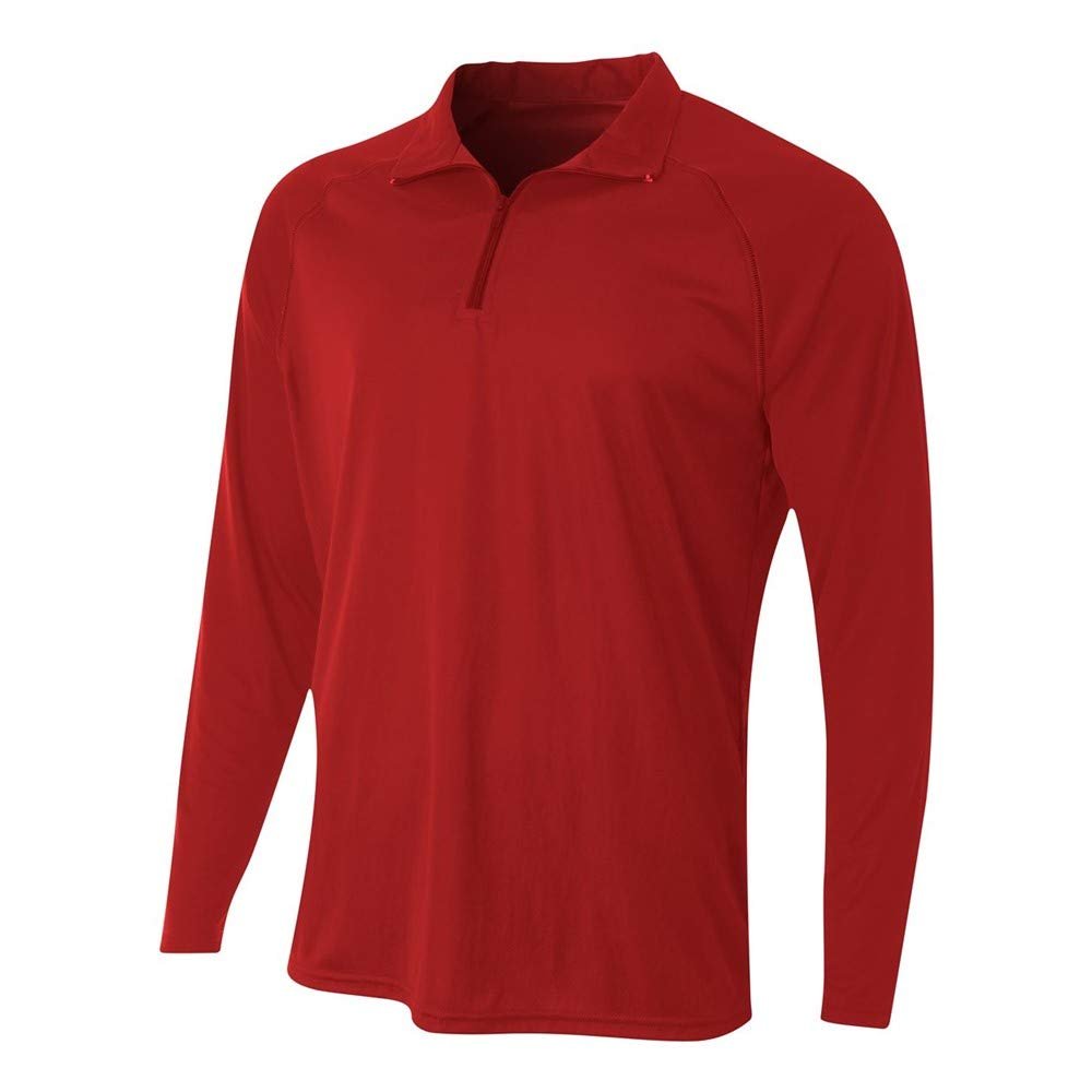 A4 Sportswear Adult XL Scarlet 1/4 Zip