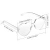 Maxdot Heart Shape Sunglasses Rimless Transparent Heart Glasses Party Favors (Clear) view 3