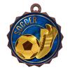 2-1/4 Inch Die-Cast Metal Award Medallion with Antique Bronze Finish and Attached 2 Inch Full Color Laminated Sport Insert. view 1