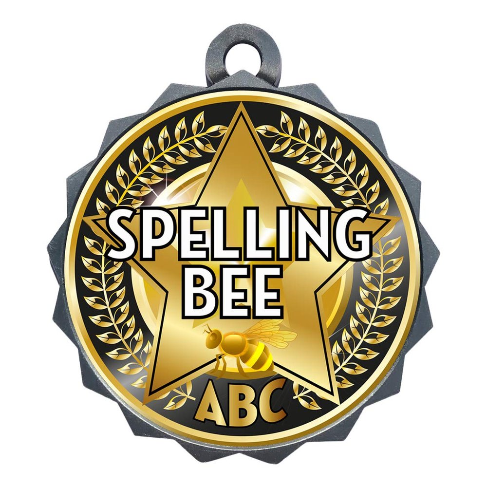 2-1/4 Inch Die-Cast Metal Award Medallion with Antique Silver Finish and Attached 2 Inch Full Color Laminated Sport Insert.