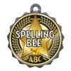2-1/4 Inch Die-Cast Metal Award Medallion with Antique Silver Finish and Attached 2 Inch Full Color Laminated Sport Insert. view 1