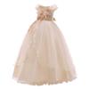 MYRISAM Flower Girl's Embroidery Dress Off-Shoulder Princess Bridesmaid Wedding Birthday Communion Party Formal Long Prom Champagne 6-7T view 3