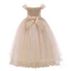 MYRISAM Flower Girl's Embroidery Dress Off-Shoulder Princess Bridesmaid Wedding Birthday Communion Party Formal Long Prom Champagne 6-7T view 4