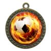 2-1/2 Inch Die-Cast Metal Award Medallion with Antique Gold Finish and Attached 2 Inch Full Color Laminated Sport Insert. view 1