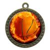2-1/2 Inch Die-Cast Metal Award Medallion with Antique Gold Finish and Attached 2 Inch Full Color Laminated Sport Insert. view 1