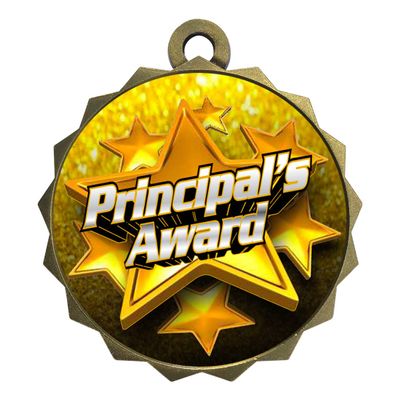 2-1/4 Inch Die-Cast Metal Award Medallion with Antique Gold Finish and Attached 2 Inch Full Color Laminated Sport Insert.