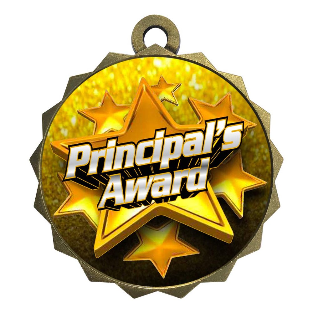 2-1/4 Inch Die-Cast Metal Award Medallion with Antique Gold Finish and Attached 2 Inch Full Color Laminated Sport Insert.