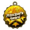 2-1/4 Inch Die-Cast Metal Award Medallion with Antique Gold Finish and Attached 2 Inch Full Color Laminated Sport Insert. view 1