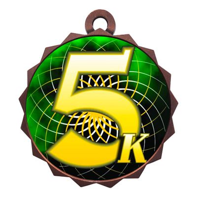 2-1/4 Inch Die-Cast Metal Award Medallion with Antique Bronze Finish and Attached 2 Inch Full Color Laminated Sport Insert.