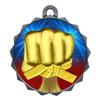 2-1/4 Inch Die-Cast Metal Award Medallion with Antique Silver Finish and Attached 2 Inch Full Color Laminated Sport Insert. view 1