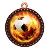 2-1/2 Inch Die-Cast Metal Award Medallion with Antique Bronze Finish and Attached 2 Inch Full Color Laminated Sport Insert. view 1