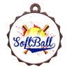 2-1/4 Inch Die-Cast Metal Award Medallion with Antique Bronze Finish and Attached 2 Inch Full Color Laminated Sport Insert. view 1