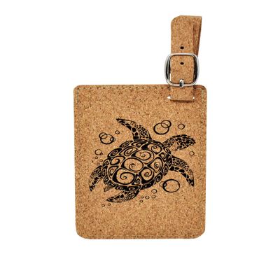 All Things Sea Turtles Cork Luggage Tag, Sea Turtle (Pack of 2)