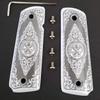 1911 Grips Full Size Ivory Colt Checkered W Ambi Cut view 1
