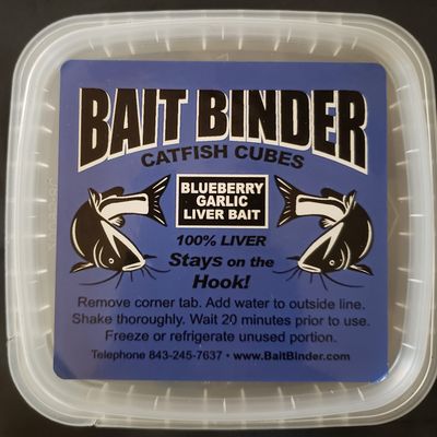 Bait Binder Catfish Cubes - Liver Catfish Bait - Blueberry Garlic