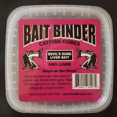 Bait Binder Catfish Cubes - Liver Catfish Bait - Devil's Dung