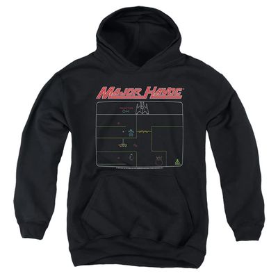 Atari Major Havoc Screen Unisex Youth Pull-Over Hoodie for Boys and Girls, X-Large Black
