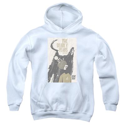 Star Trek TOS Episode 41 Unisex Youth Pull-Over Hoodie for Boys and Girls, Medium White