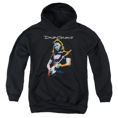 Trevco David Gilmour Guitar Gilmour Unisex Youth Pull-Over Hoodie for Boys and Girls, Small Black