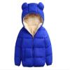 Stesti Winter Coat for Baby Girl Bear Ear Warm Hooded Winter Infant Jacket Winter Coat for Baby Boy (2T) Blue view 1